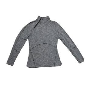 Lululemon Brisk Running 1/4 Zip Coco Pique Black White Size Small